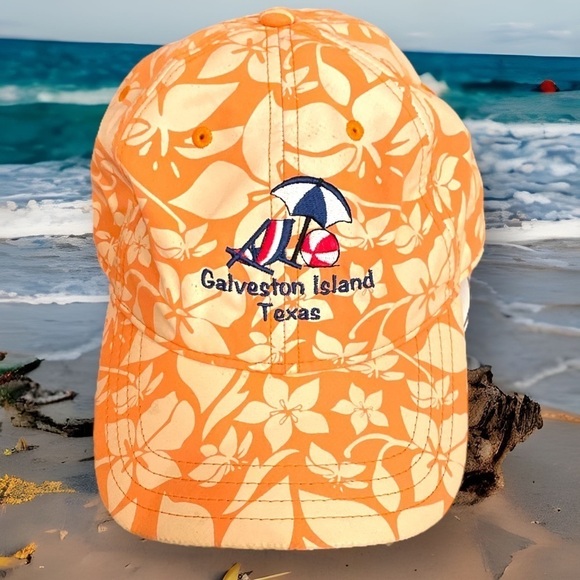 Tropical Trends Hawaiian Floral Galveston Island Cap Strap Back Adjustable - Picture 1 of 3